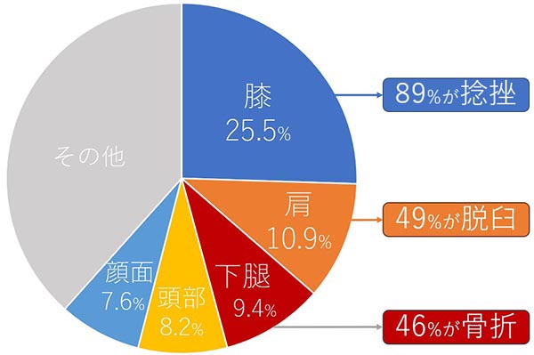 表1.スキー外傷